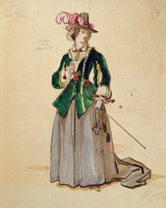 Costume pour Dona Elvire dans une production de 1847 de 